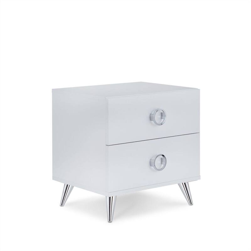 Contemporary Style Night Table with 2 Drawer