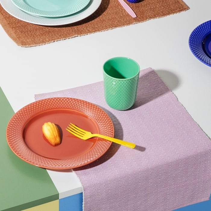 Lyngby Porcelæn Rhombe Color Lunch Plate, Ø: 9.1"