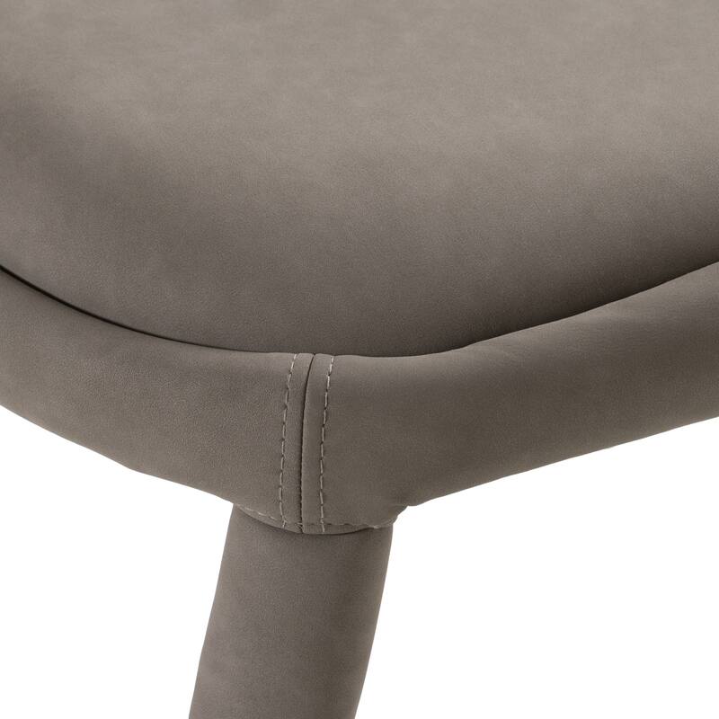 Modrest Faerron Modern Grey Leatherette Dining Chair