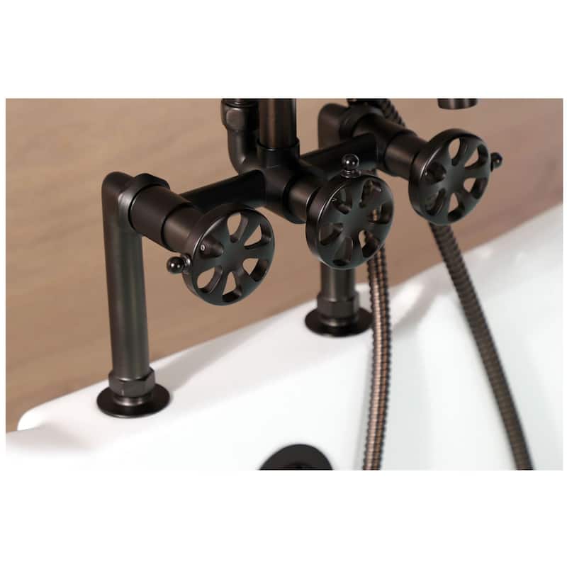Kingston Brass AE840.RX Belknap Deck Mounted Tub Filler with Built-In