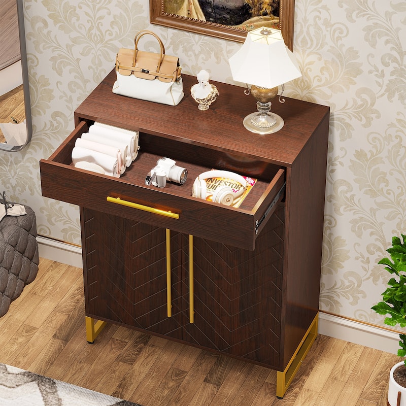 20-Pair Shoe Cabinet with Drawer for Entryway