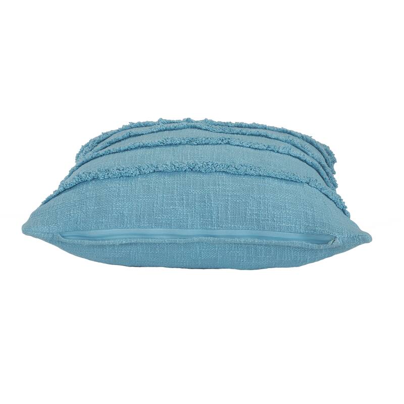 Sevita Birch Solid Natural Cotton Square Throw Pillow, Set of 2 or 4