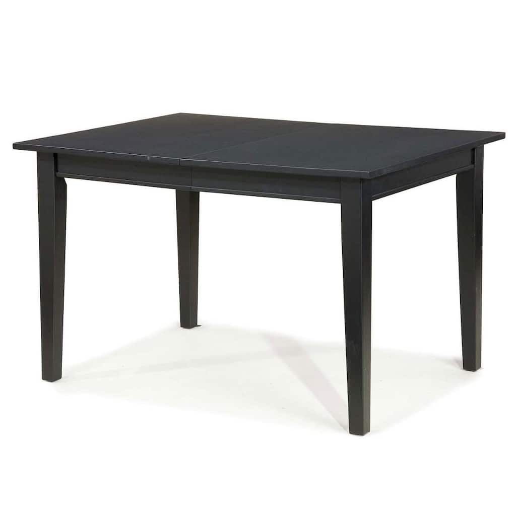 Space Saving Expandable Dining Table 48-66-inch in Ebony Black Wood Finish - 48-66L x 36W x 30H in.