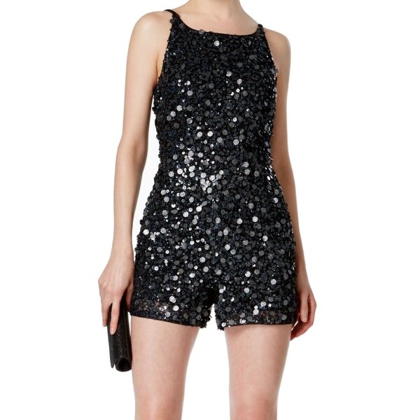 adrianna papell sequin jumpsuit
