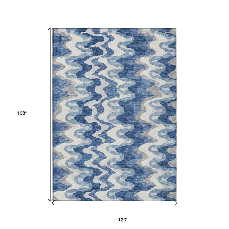 HomeRoots Abstract Transitional Rectangle Outdoor Rug