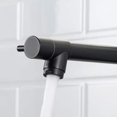 Copper Kitchen Faucet With Double Spray Drop Down 360 Rotation