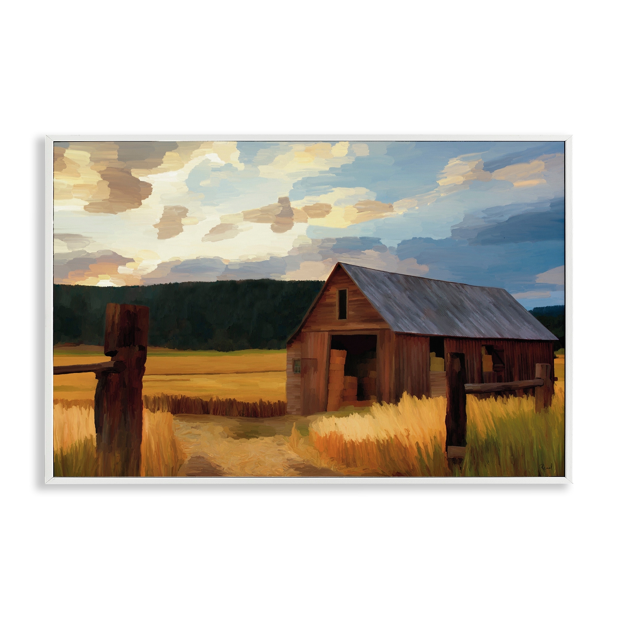 Stupell Harvest Time Autumn Barn Framed Giclee Art Design By Renel Peters