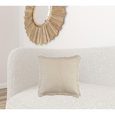 HomeRoots 20" X 20" 100% Cotton Zippered Pillow