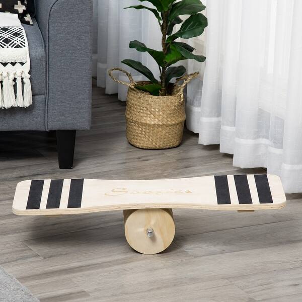 35 Zoll Wobble Balance Board aus Holz Adult Yoga Boards Rocker für Kleinkinder E