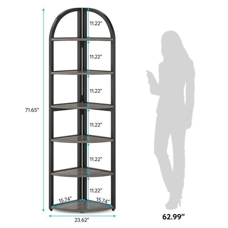 6 Tier/ 7 Tier Corner Shelf, Corner Bookshelf Plant Stand Display Rack