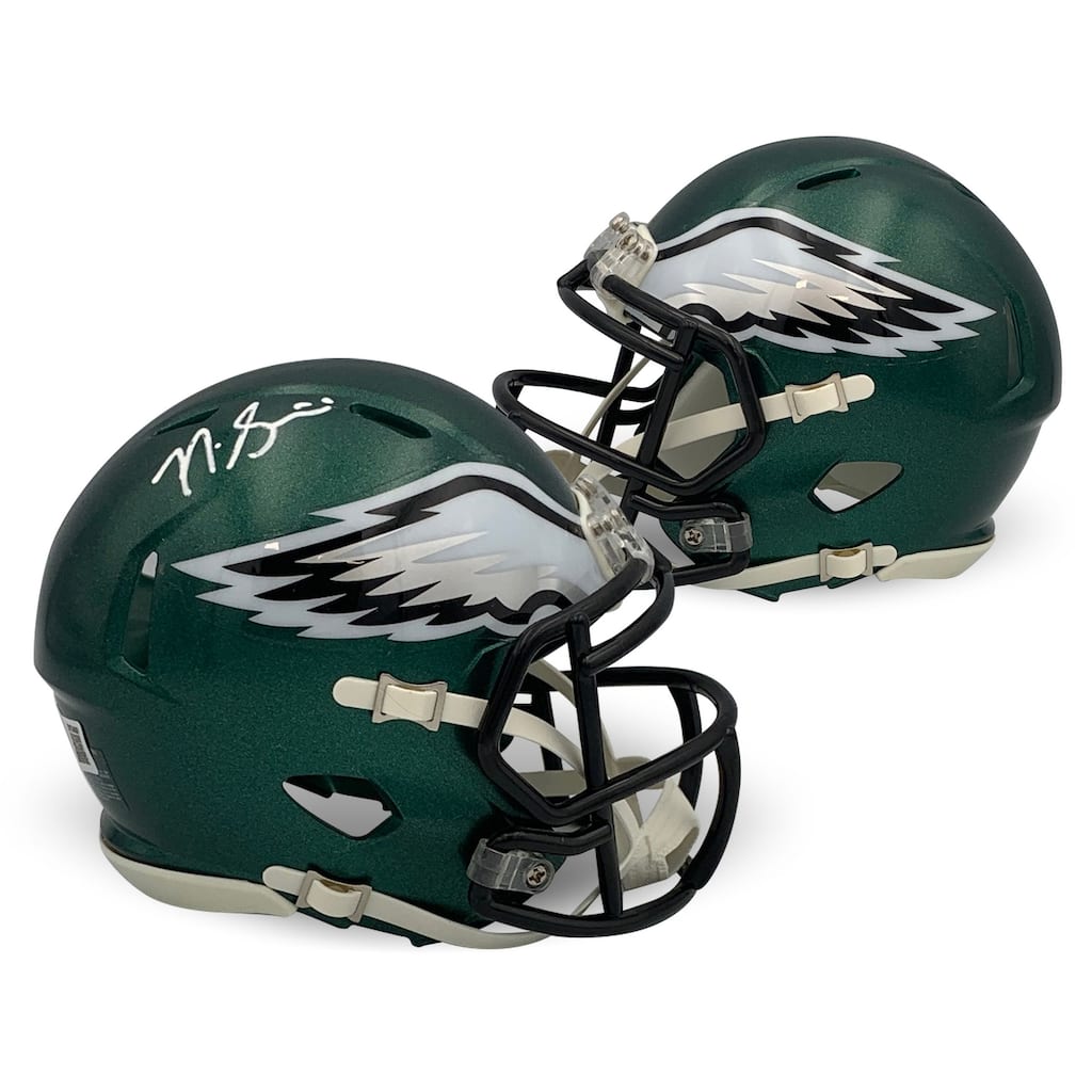 Nick Sirianni Autographed Philadelphia Eagles Signed Football Mini Helmet Beckett COA - 16" x20