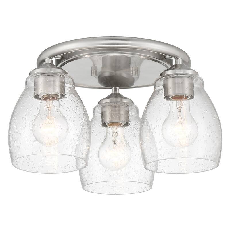 Minka Lavery 2438 Winsley 3 Light Semi-Flush Vantage Ceiling Fixture - Brushed Nickel