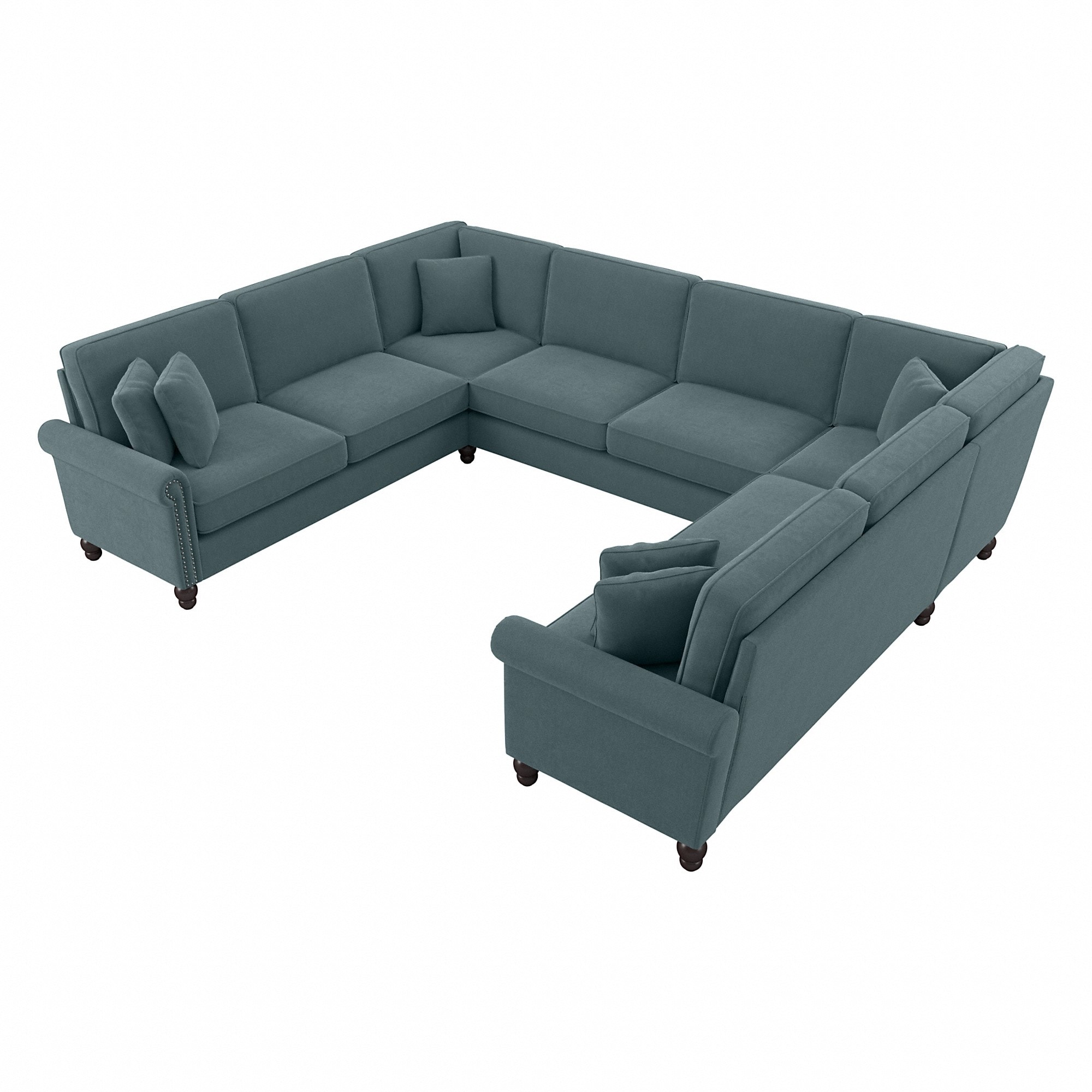 Bush Furniture Coventry 125W U Shaped Sectional Couch by