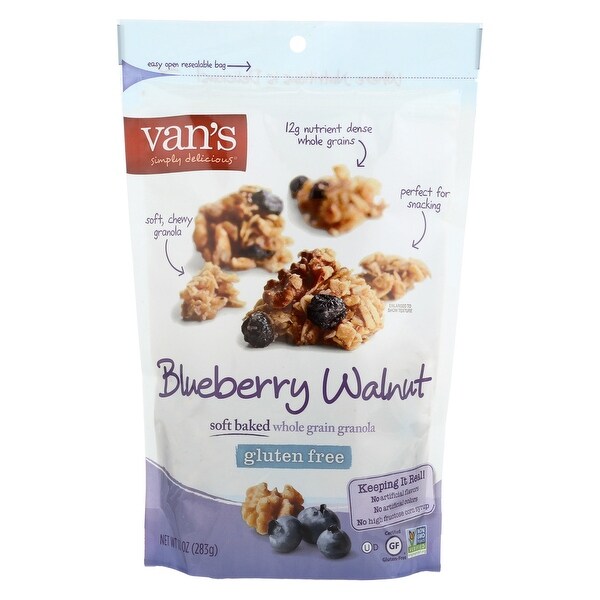 Van's Natural Foods Granola - Blueberry - Walnut - Case of 6 - 10 oz