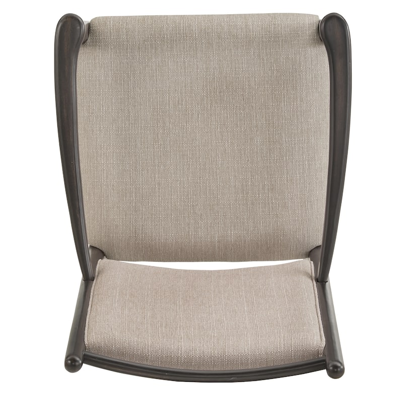 Harstad Wood Finish Beige Fabric Arm Chair (Set of 2) by iNSPIRE Q Modern