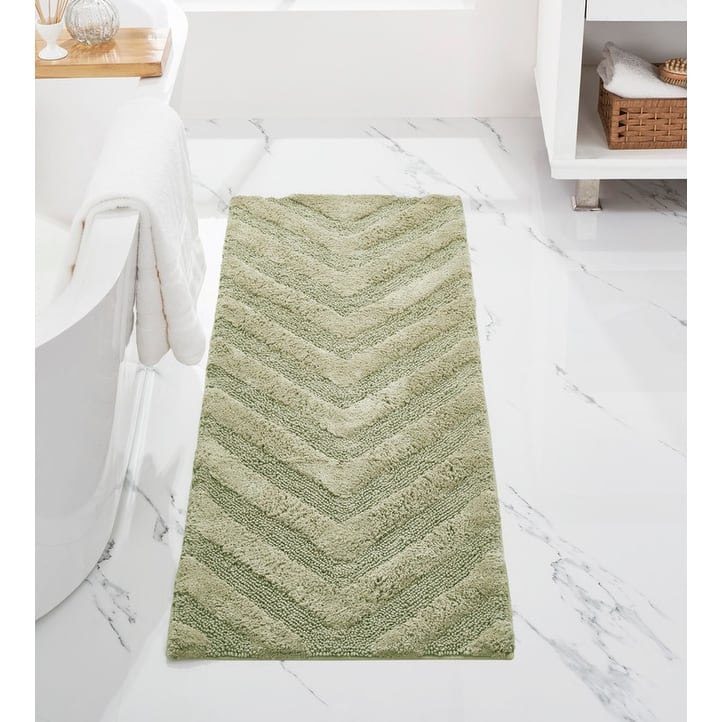 Better Trends Bathroom Rug 100% Cotton Tufted Water Absorbent Bath Rug for Shower, Sink Bath Mats Machine Wash Hugo Collection