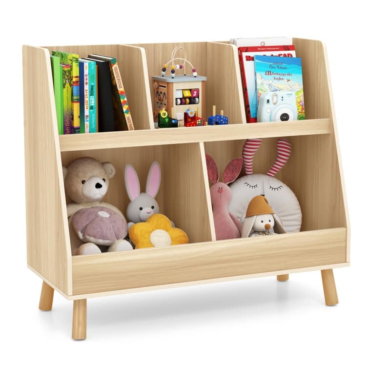 5-Cube Kids Bookshelf and Toy Organizer with Anti-Tipping Kits - 31.5" x 14" x 28"