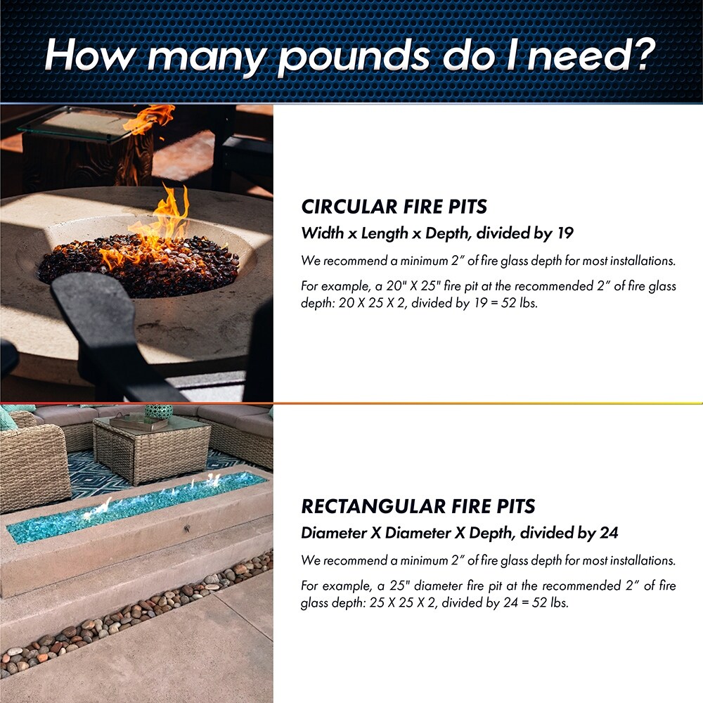 Crushed Fire Glass Blend for Indoor/Outdoor Fireplaces/Pits (10 lbs.)