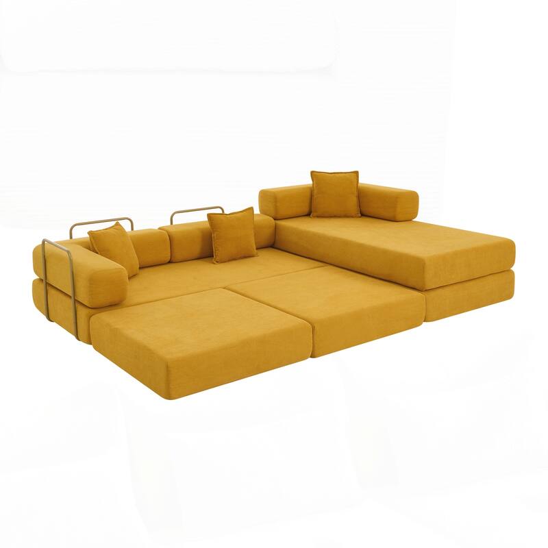 Modular Sectional Sofa with L-Shape Chaise, Boneless Cloud Couch with Deep Seat