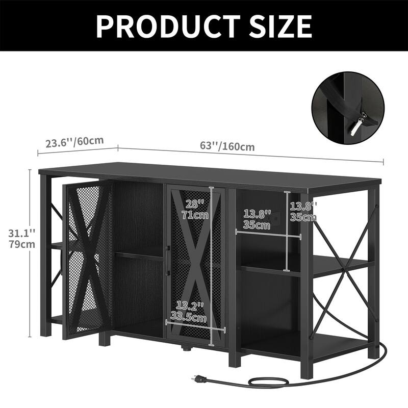 Aquarium Stand Fish Tank Stand For 75-120 Gallon Aquarium Tank with LED Light