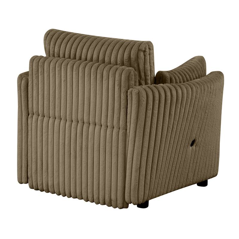 Modern Fabric Sleeper Single Sofa with USB and 2 pillows