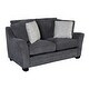 preview thumbnail 6 of 5, Porter Designs Ryland Contemporary Deep-Seated Chenille Loveseat, Gray