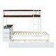 preview thumbnail 7 of 53, Twin-over-Twin Bunk Bed with Twin size Trundle, Storage and Desk,Multifunctional Bunk Bed with Storage
