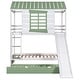 preview thumbnail 12 of 13, Modern Cute Twin Over Twin Size House Bunk Bed With Convertible Slide And Trundle for Bedroom