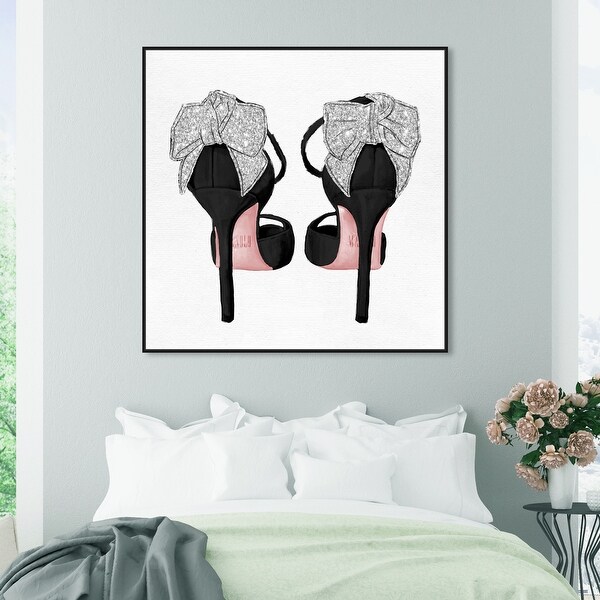 Oliver Gal 'Luxe Glitter Heels' Fashion and Glam Wall Art Framed