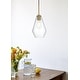 preview thumbnail 2 of 11, Elegant Lighting Gene Single Light 7" Wide Mini Pendant with Clear