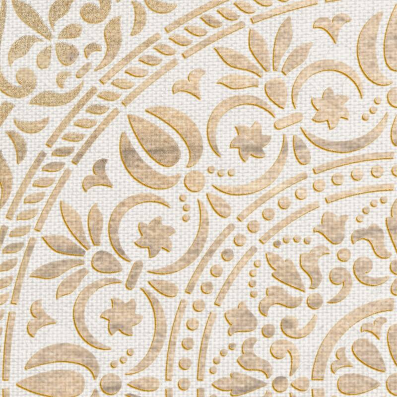 Ornamental White Gold by Belle Maison Canvas Art Print