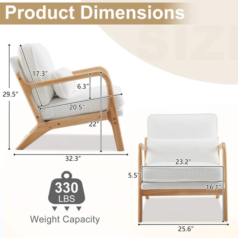 Mid Century Modern Upholstered Accent Chair
