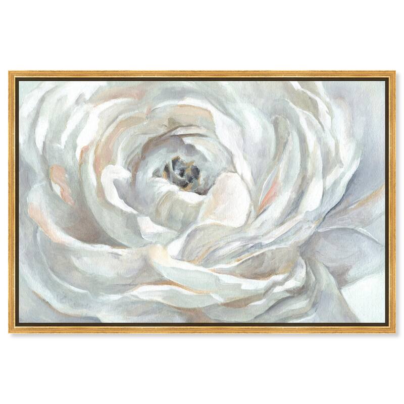 Powdery Peony Canvas by Art Remedy - 24" x 16" - Gold
