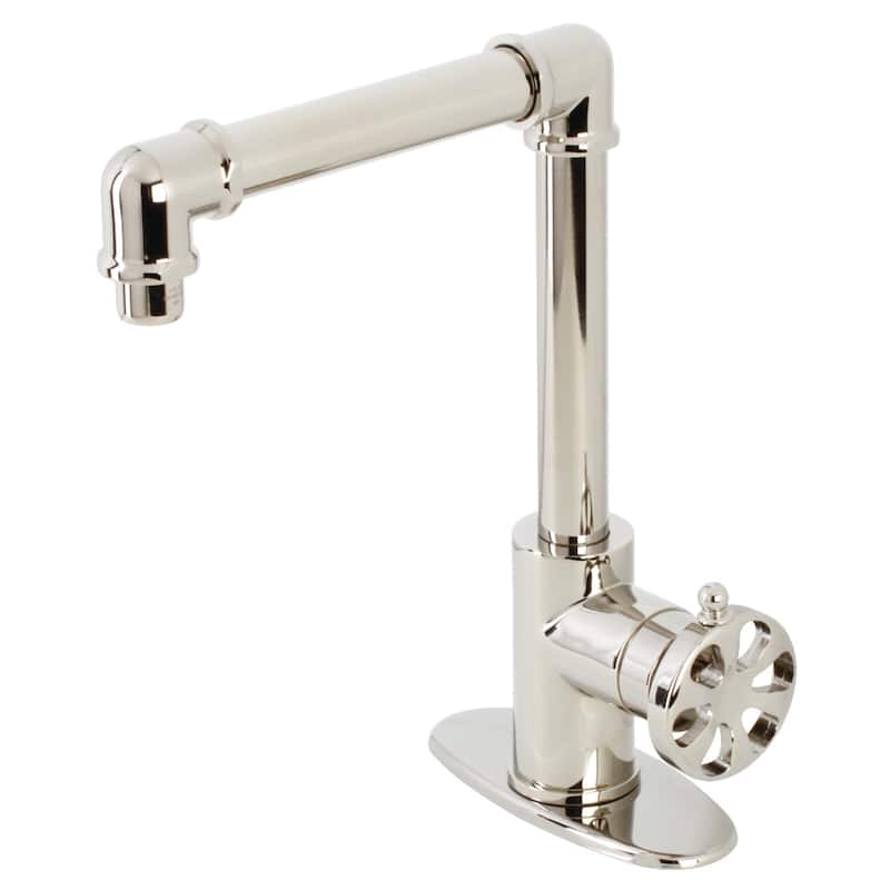 Kingston Brass Belknap Single-Handle 1-Hole Deck Mount Bathroom Faucet with Push Pop-Up