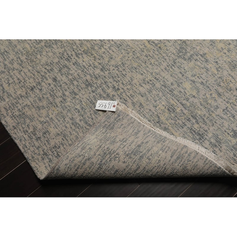 Hand Knotted Sherpa Gray Wool Modern & Contemporary Oriental Area Rug - 9' x 12'