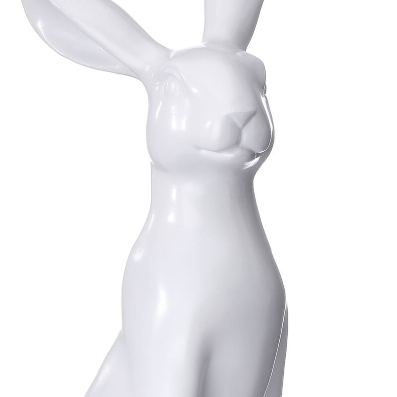 20.5" Resin White Standing Bunny