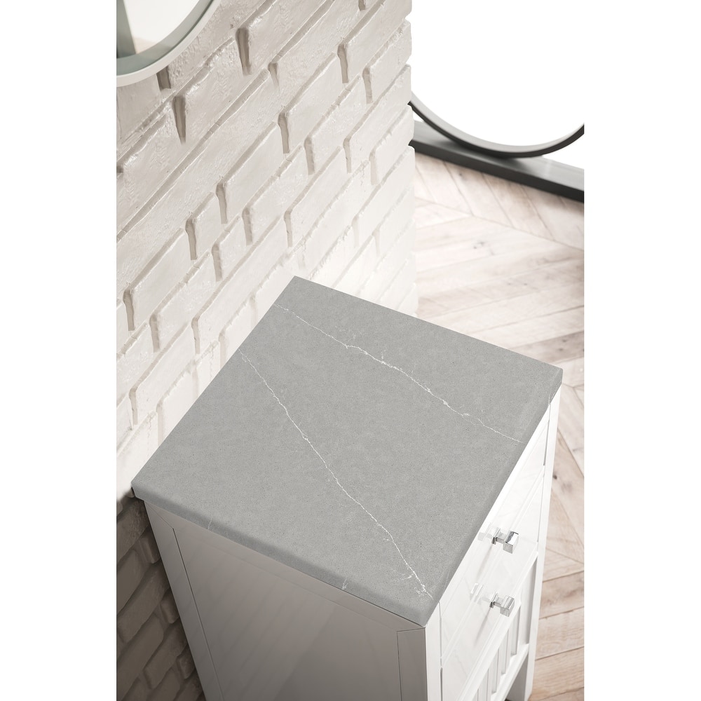 James Martin Vanities Athens 15" Cabinet w/ Drawers and Door, Glossy White