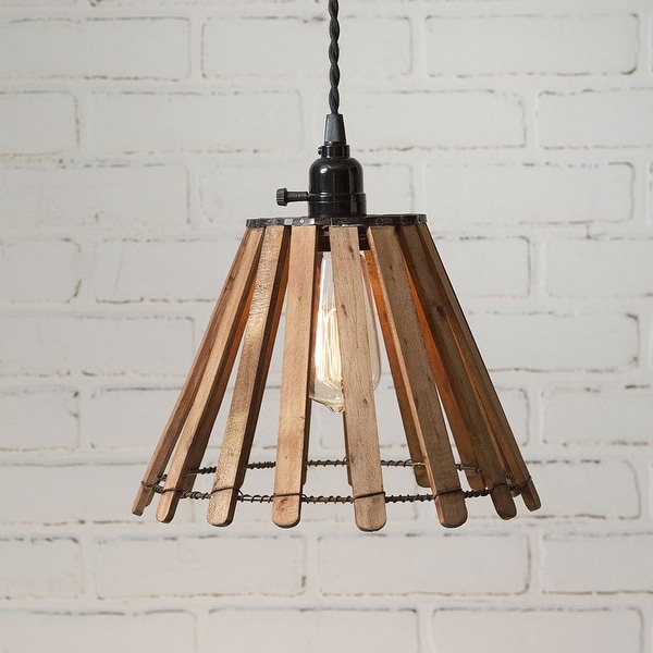 Future Ship 03/14 - Wood Slat Pendant Light