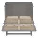 Gray Full Size Modern Murphy Bed with Storage Drawers and USB