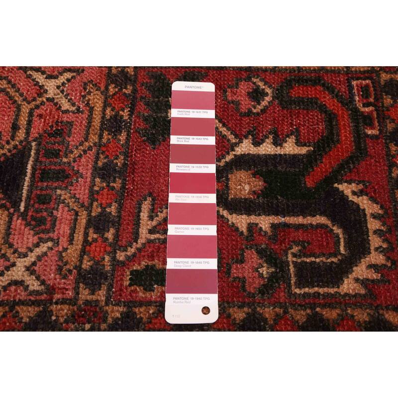 ECARPETGALLERY Hand-knotted Kayseri Vintage Red Wool Rug - 6'8 x 9'1