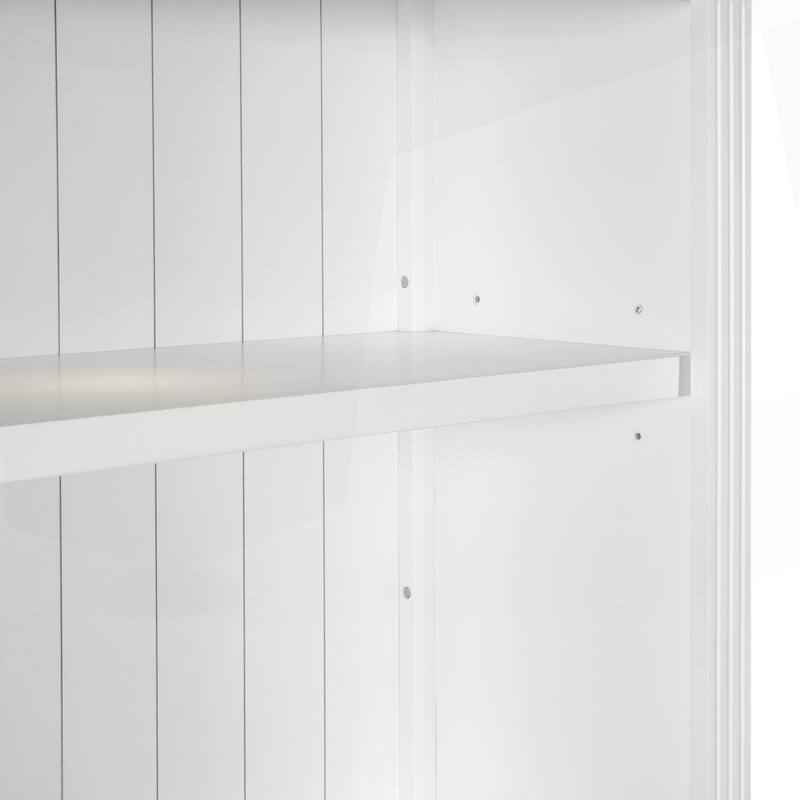 Versatile Tall Bookshelf with LED Lighting and Multiple Storage Options for Home
