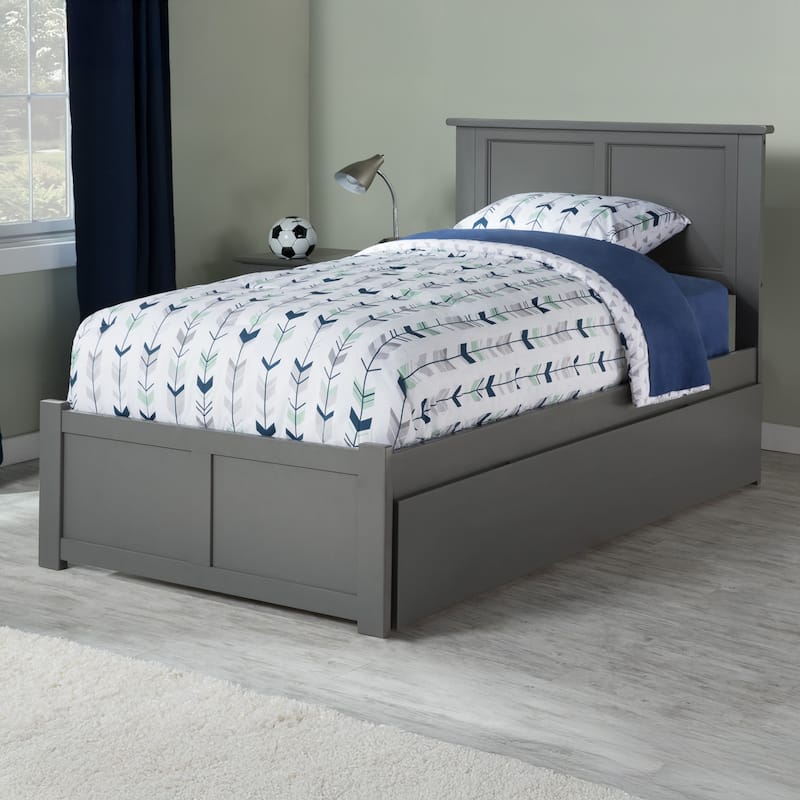 AFI Madison Platform Bed with Footboard & Twin XL Trundle