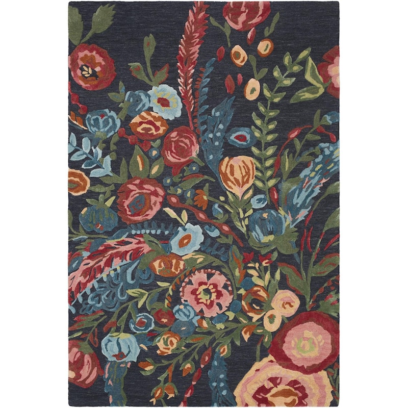 Sergio Coastal Floral and Botanical Area Rug