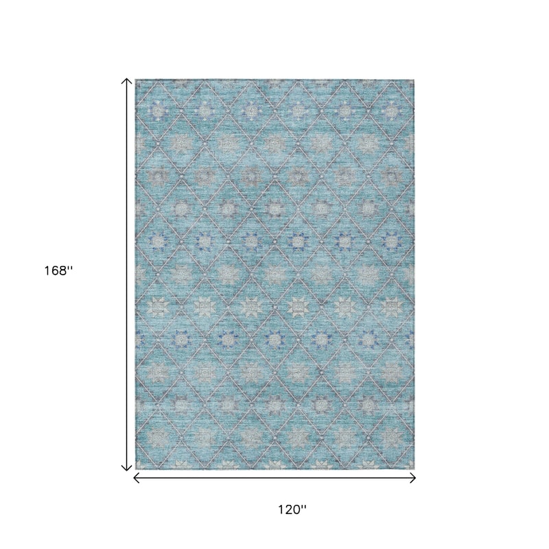 HomeRoots Floral Transitional Rectangle Outdoor Rug