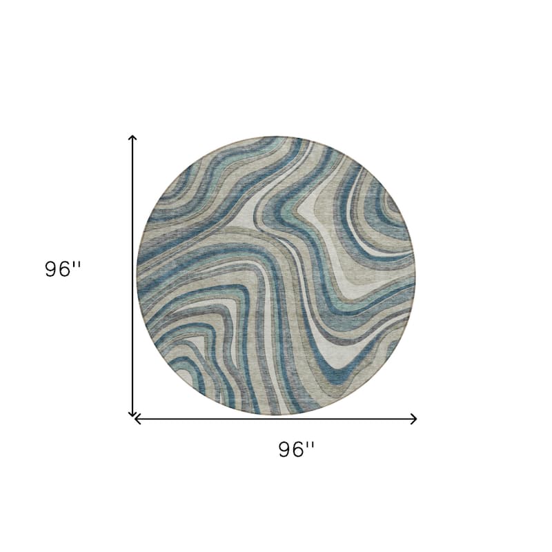 HomeRoots Abstract Transitional Rectangle Outdoor Rug