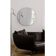 preview thumbnail 2 of 3, SUNBOW Large Silver Flat Round Wall Mirror - 30 inches