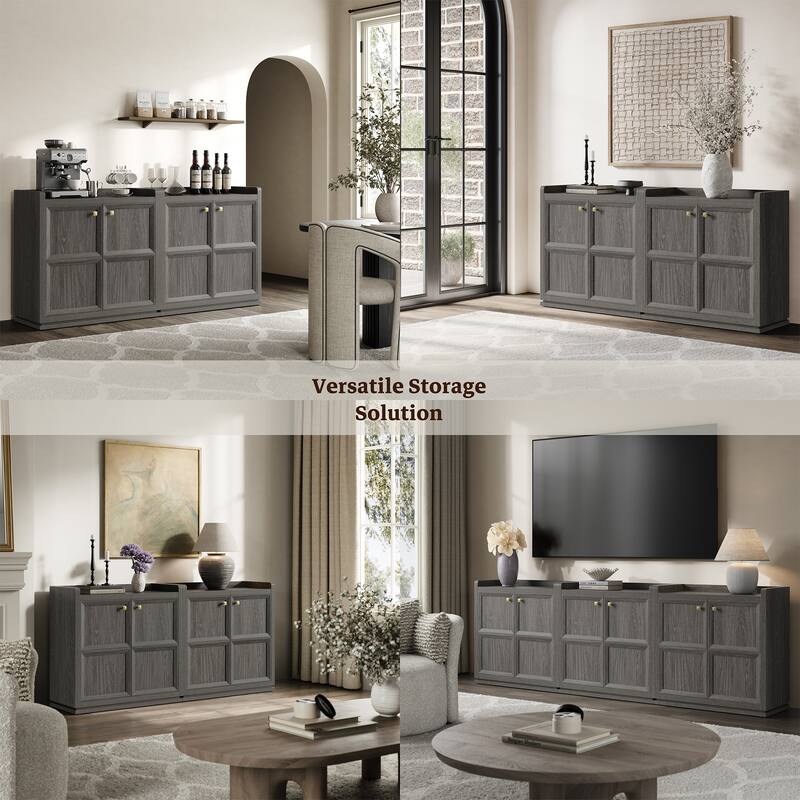 Multifunctional Minimalist Side Cabinet with 3D Design