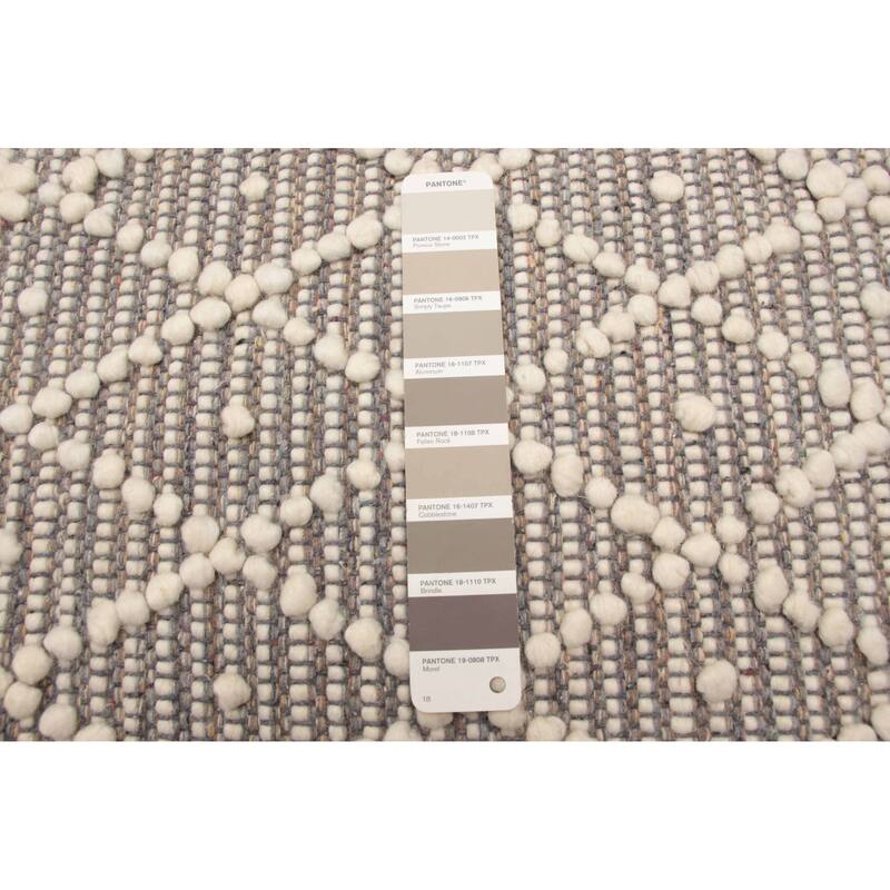 ECARPETGALLERY Braid weave Sienna Taupe Wool Rug - 5'1 x 7'11