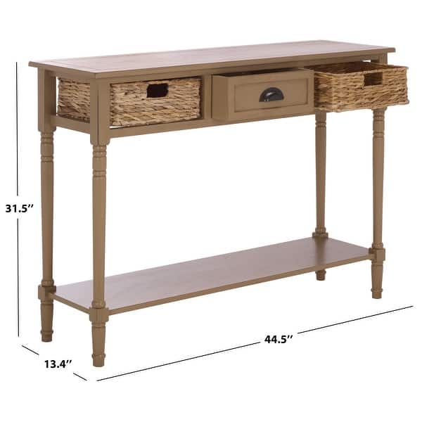 dimension image slide 4 of 5, SAFAVIEH Christa Console Storage Table - 42"W x 14"D x 32"H