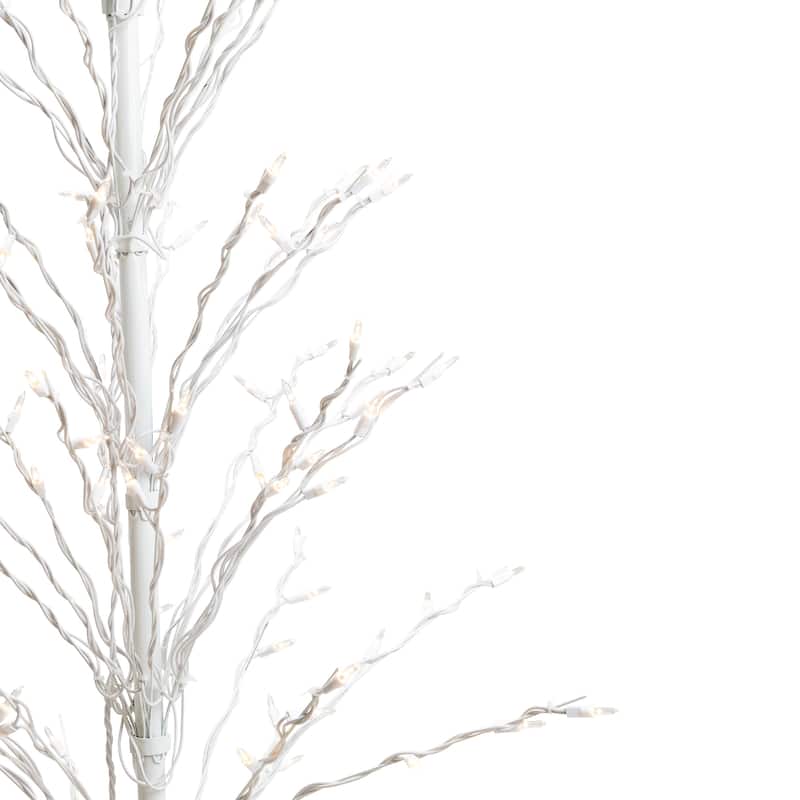 4' Pre-Lit Cascade Twig Tree Outdoor Christmas Decoration Clear Lights